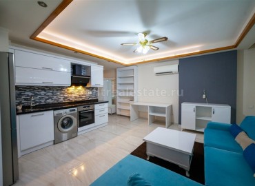Уютные двухкомнатные апартаменты, с мебелью и техникой, всего в 550 метрах от пляжа Клеопатра, Аланья ID-4833 фото-3