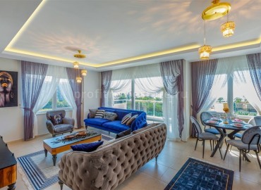 Двухкомнатная квартира, укомплектованная мебелью, с большой общей площадью, всего в 80 метрах от моря, Кестель, Аланья ID-4841 фото-2