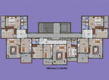 Квартиры в строящемся доме, по ценам застройщика, Конаклы, Аланья, 83-123 м2 ID-4879 фото-12