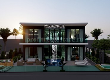Luxurious two-storey villa, with a private pool and a land plot, under construction, Kargicak, Alanya, 200 m2 ID-5279 фото-1