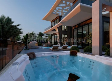 Luxurious two-storey villa, with a private pool and a land plot, under construction, Kargicak, Alanya, 200 m2 ID-5279 фото-6