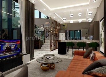 Luxurious two-storey villa, with a private pool and a land plot, under construction, Kargicak, Alanya, 200 m2 ID-5279 фото-11