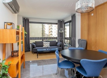 Stylish three-room apartment, ready to move in, just 100 meters from the center of the European district Oba, Alanya ID-5322 фото-1