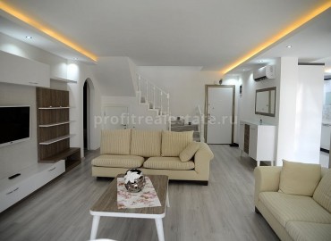Роскошная двухуровневая квартира c мебелью в элитном комплексе в Джикджилли, Алания ID-0319 фото-32