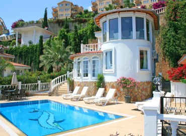 Magnificent villa with private pool and furniture in Alanya, Turkey ID-0326 фото-1