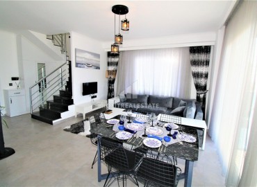 Двухуровневая квартира, планировки 2+1, укомплектованная мебелью и техникой, в новой резиденции Махмутлара, Аланья, 110 м2 ID-5652 фото-4