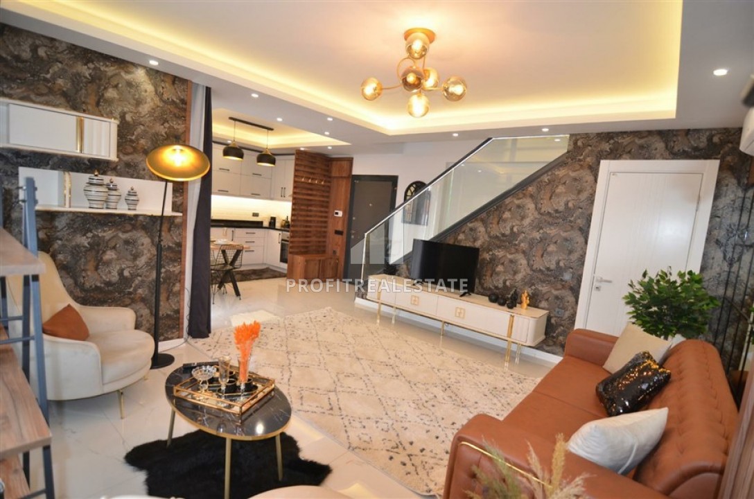 Stylish two bedroom duplex, ready to move in, just 200 meters from the sea, Alanya, center ID-5967 фото-2