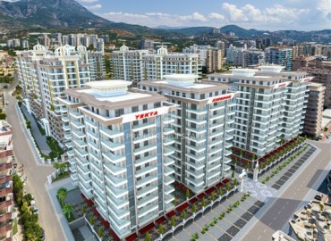 Spacious one-bedroom apartment in a residential complex under construction, grandiose in scale, Mahmutlar, Alanya, 81 m2 ID-6015 фото-5