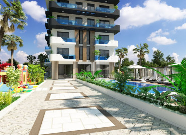 Inexpensive real estate at the initial stage of construction, Avsallar, Alanya, 50-117 m2 ID-6147 фото-21