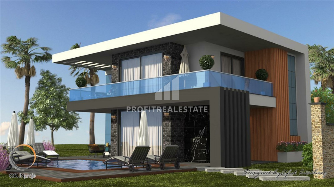 Private villa 3 + 1, with its own facilities in the region of Alanya - Kargicak at the final stage of construction. ID-6295 фото-1