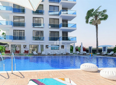 New furnished two-bedroom apartment on the first line in the elite residence in Mahmutlar ID-6300 фото-5