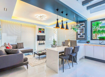 Новая меблированная трехкомнатная квартира на первой береговой линии в элитном комплексе Махмутлара ID-6300 фото-10