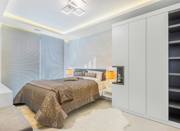 Новая меблированная трехкомнатная квартира на первой береговой линии в элитном комплексе Махмутлара ID-6300 фото-19