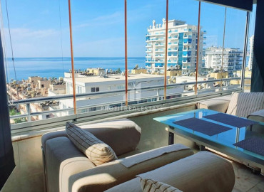 Apartment 2 + 1 overlooking the sea and the Alanya fortress in a residence with good facilities in Mahmutlar ID-6327 фото-1}}