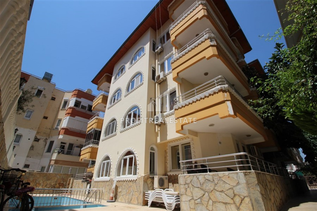 Furnished apartment 2 + 1 in a residence with a swimming pool in Alanya Oba, 300m from the sea ID-6406 фото-1