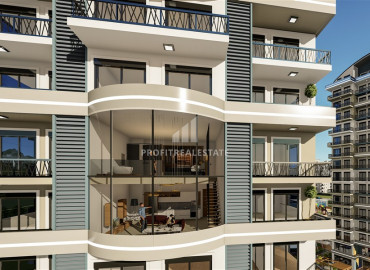 Двухкомнатные апартаменты на этапе строительства, в элитном жилом комплексе, Махмутлар, Аланья, 57 м2 ID-6546 фото-17