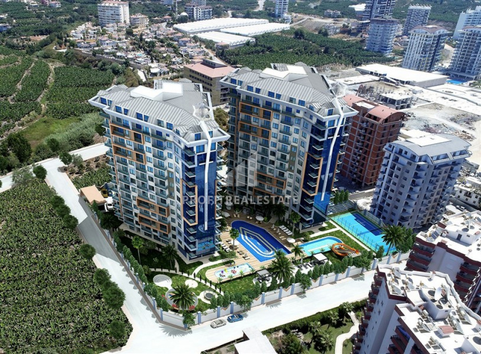 Двухкомнатные апартаменты в строящемся жилом комплексе, в 150 метрах от центра Махмутлара, Аланья, 57 м2 ID-5855 фото-2