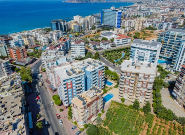 Furnished two-bedroom apartment 300m from the sea in the center of Alanya - Tosmur ID-6655 фото-1