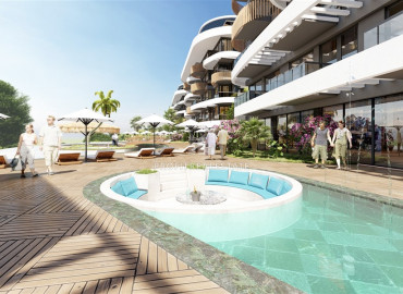 Новый проект: квартиры в комплексе класса люкс, в 400м от моря в районе Алании - Кестель ID-6757 фото-22