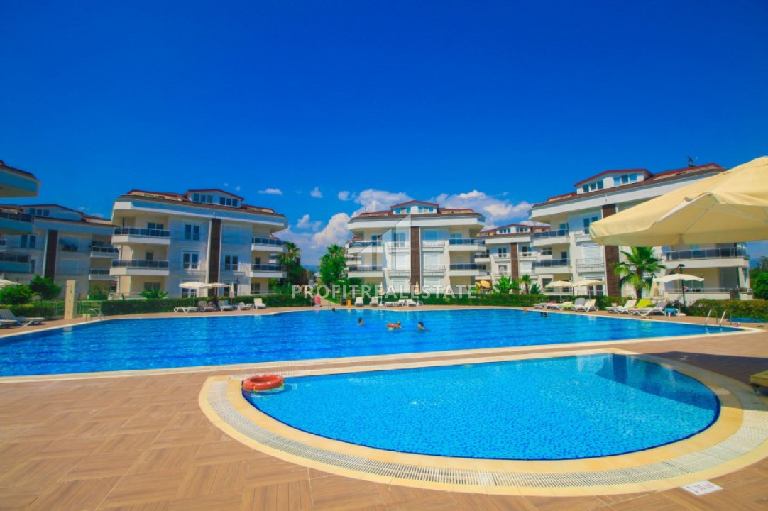 Меблированная двухкомнатная квартира в комплексе с бассейном в 500м от пляжа Инжекум в Авсалларе ID-6778 фото-1