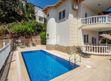 Cozy two-storey villa, with a pool and panoramic views, Alanya, center, 160 m2 ID-6781 фото-1