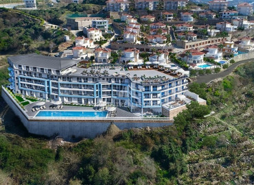 One-room apartment, ready to move in, in a residential residence with an infinity pool, Kargicak, Alanya, 40 m2 ID-6849 фото-1