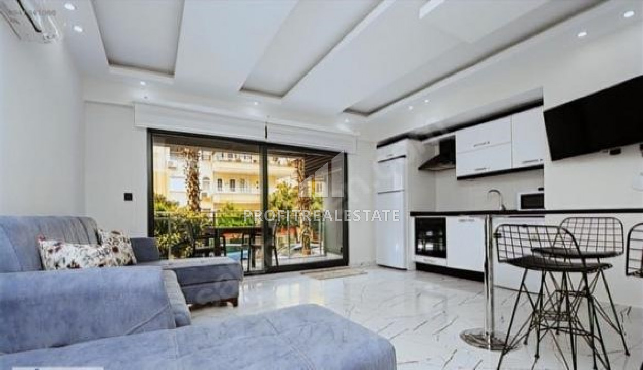Alanya center: furnished 1 + 1 apartment in a residence with original facilities, 150m from Keykubat beach ID-6881 фото-2