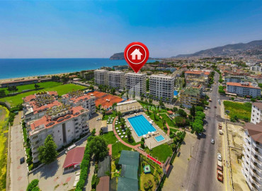 Luxurious one-bedroom apartment in an elite residence with hotel facilities, just 50 meters from the sea, Alanya, center ID-6974 фото-25