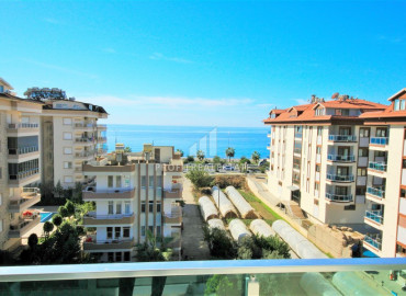 Duplex penthouse 2 + 1 without furniture and household appliances 100 meters from the sea in Kestel ID-7176 фото-8