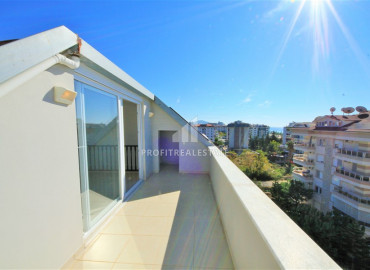 Duplex penthouse 2 + 1 without furniture and household appliances 100 meters from the sea in Kestel ID-7176 фото-16