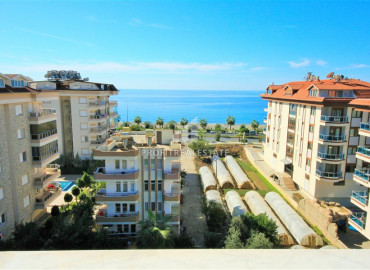 Duplex penthouse 2 + 1 without furniture and household appliances 100 meters from the sea in Kestel ID-7176 фото-17