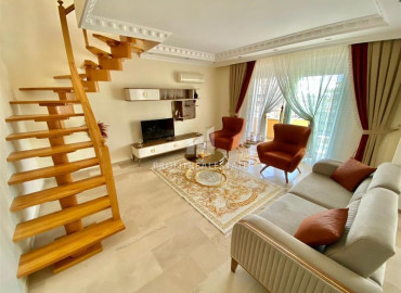 Species furnished duplex 4 + 1 with a private sauna in a residence with a swimming pool in Mahmutlar ID-7239 фото-9