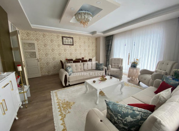 Large apartment 3 + 1 on a high floor with a separate kitchen 300m from the sea in Davulttepe, Mezitli ID-7334 фото-4