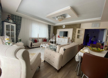 Large apartment 3 + 1 on a high floor with a separate kitchen 300m from the sea in Davulttepe, Mezitli ID-7334 фото-5