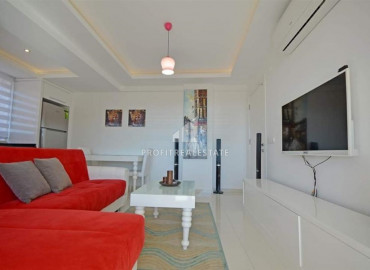 Furnished view one-bedroom apartment in the heart of Alanya in a modern building with facilities ID-7629 фото-2}}