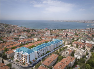 Квартиры в новом малоэтажном комплексе с видом на Мраморное море в Буюкчекмедже, Стамбул ID-7673 фото-9}}