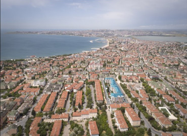 Квартиры в новом малоэтажном комплексе с видом на Мраморное море в Буюкчекмедже, Стамбул ID-7673 фото-10