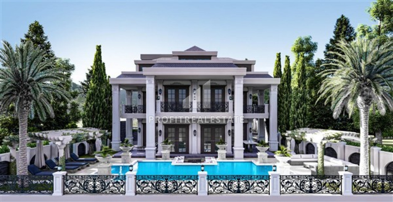 Luxury four-storey villa with excellent facilities under construction in Kargicak ID-7696 фото-1