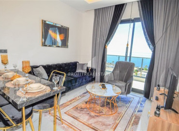 New furnished one-bedroom apartment with stunning sea views in Kargicak ID-7700 фото-1