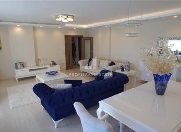 Spacious furnished duplex 3 + 1 overlooking the Mediterranean Sea and the Alanya fortress in Kestel ID-7706 фото-2