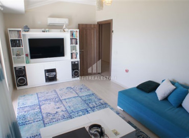 Spacious furnished duplex 3 + 1 overlooking the Mediterranean Sea and the Alanya fortress in Kestel ID-7706 фото-15
