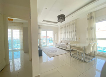 View furnished duplex-penthouse with two bedrooms on the first coastline in Kestel ID-7718 фото-2