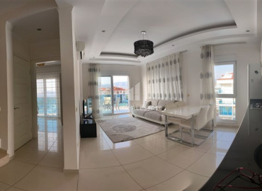 View furnished duplex-penthouse with two bedrooms on the first coastline in Kestel ID-7718 фото-3