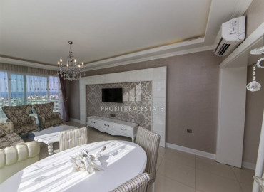 Большая меблированная трехкомнатная квартира на высоком этаже в Махмутларе с видом на море ID-7752 фото-3