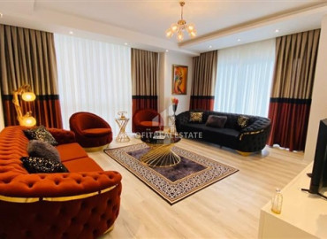 Furnished view apartment with three bedrooms and a separate kitchen in the new residence of Mahmutlar ID-7863 фото-1