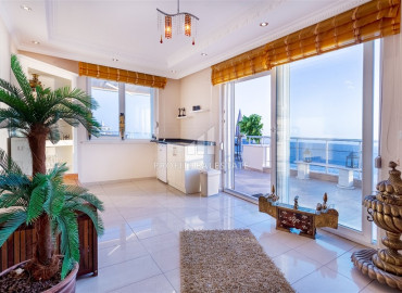 Spacious furnished duplex 2 + 1 with excellent views of the mountains and the sea on the main street of Mahmutlar ID-7906 фото-14