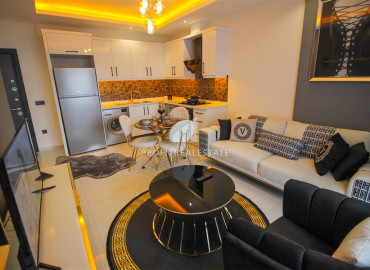 New one bedroom apartment, in a fine finish, in a residence with a rich facilities, Kargicak, Alanya, 53 m2 ID-7821 фото-2