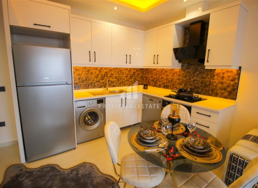 New one bedroom apartment, in a fine finish, in a residence with a rich facilities, Kargicak, Alanya, 53 m2 ID-7821 фото-3