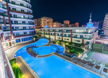 Luxurious furnished 3 + 1 apartment with sea and mountain views in the elite residence of Mahmutlar ID-8128 фото-20