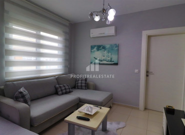 Cozy furnished apartment 1 + 1 with two balconies 300m from the sea in Oba ID-8136 фото-3